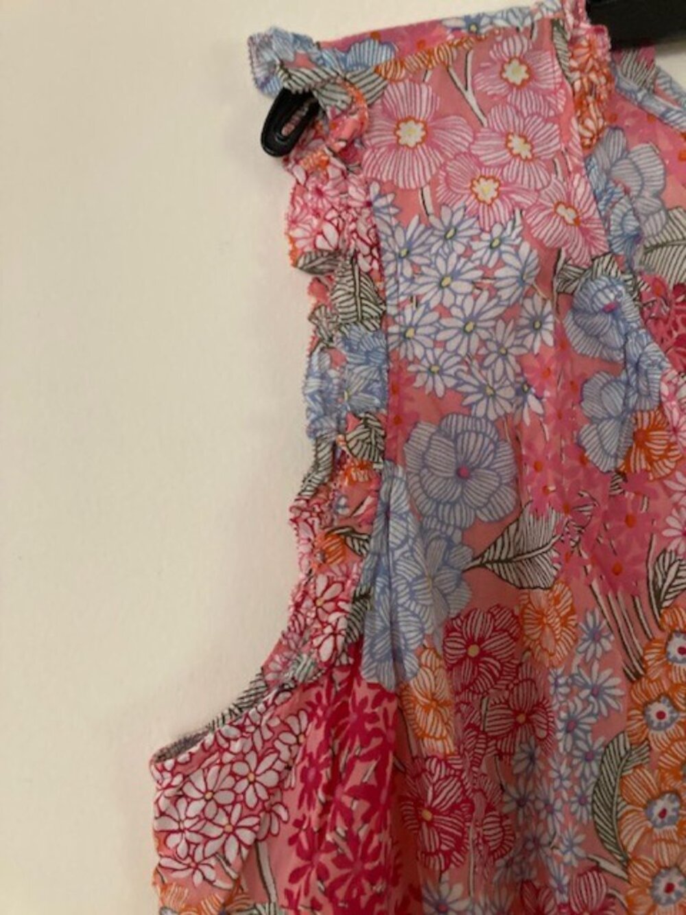 Talbots Very Lightweight Cotton Sleeveless Pink Patterned Top Size 2X - Picture 4 of 7